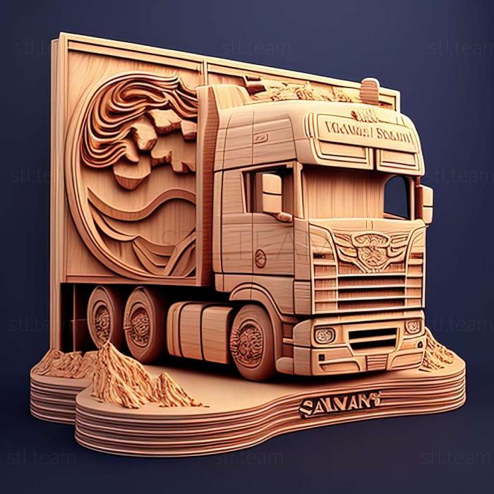 3D модель Симулятор вождения грузовика Scania Игра (STL)